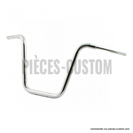 Guidon-Ape-Hanger-1-pouce-1-quart-Chrome-40-cm-Fehling-pour-Harley-de-1982-à-2017-ref-652555