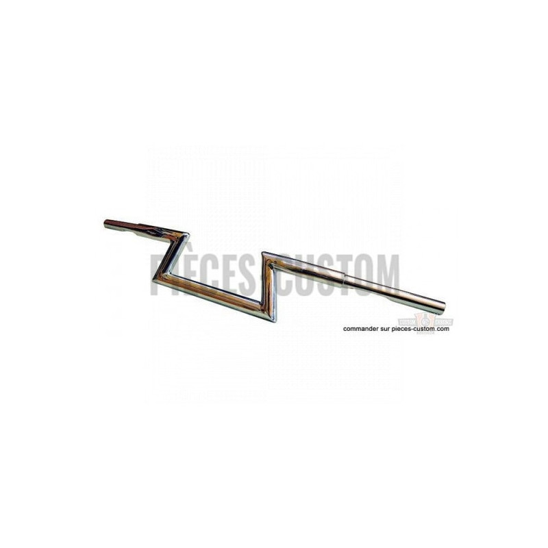 Guidon-Z-Bar-1-pouce-1-quart-Chrome-12-cm-Fehling-pour-Harley-de-1982-à-2017-ref-652545