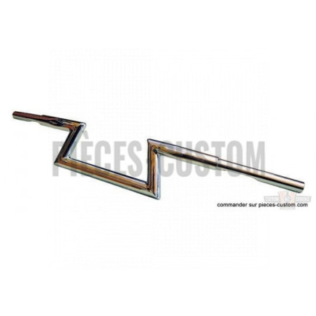 Guidon-Z-Bar-1-pouce-1-quart-Chrome-12-cm-Fehling-pour-Harley-de-1982-à-2017-ref-652545