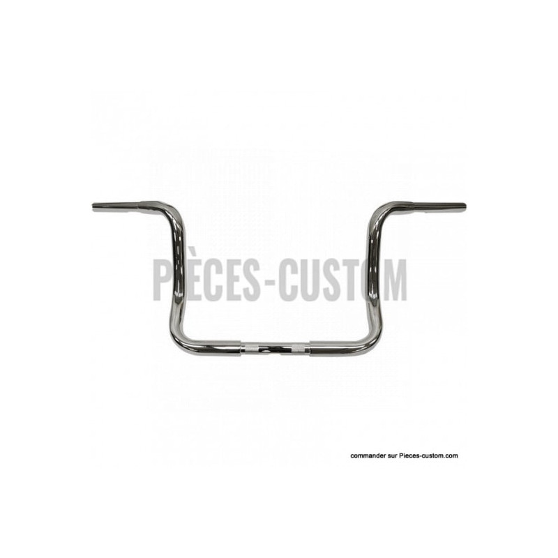 Guidon-32-mm-ApeHanger-10-pouces-chrome-pour-Touring-ref-06012659
