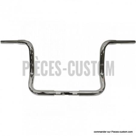 Guidon-32-mm-ApeHanger-10-pouces-chrome-pour-Touring-ref-06012659