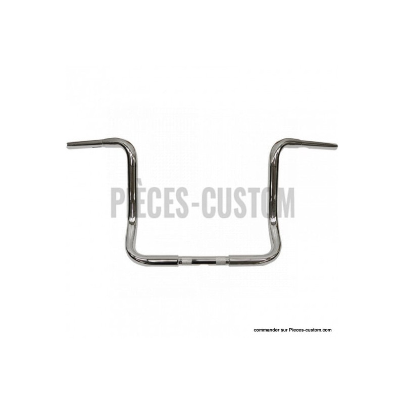 Guidon-32-mm-ApeHanger-12-pouces-chrome-pour-modèles-de-1999-à-2023-ref-06012661