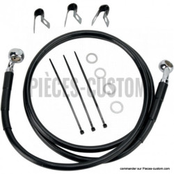 Kit-durite-frein-Avant-Noir-112-5-cm-pour-Softail-FLST-de-2000-à-2007-ref-17412538