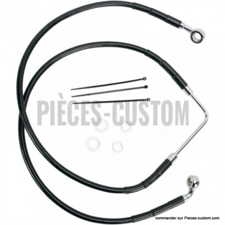 Kit-durite-frein-Avant-Noir-124-5-cm-pour-Dyna-FXDB-de-2006-à-2007-ref-17412574