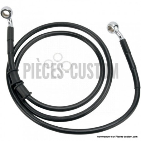 Kit-durite-frein-Avant-Noir-116-cm-pour-Dyna-FXDL-de-2008-à-2009-sans-Abs-ref-17412882