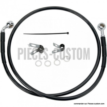 Kit-durite-frein-Avant-Noir-106-cm-pour-Sportster-XL-883C-et-1200C-1200N-ref-17412532
