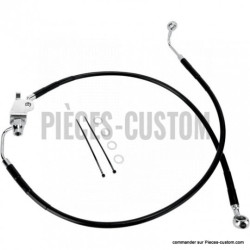 Kit-durite-frein-Arrière-Noir-75-cm-pour-Sportster-XL-de-2004-à-2013-ref-17412961