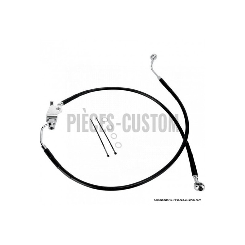 Kit-durite-frein-Arrière-Noir-75-cm-pour-Sportster-XL-de-2004-à-2013-ref-17412961