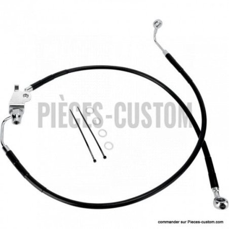 Kit-durite-frein-Arrière-Noir-75-cm-pour-Sportster-XL-de-2004-à-2013-ref-17412961