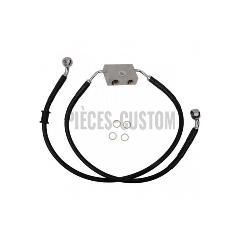 Durite-frein-avant-Noir-plus-102-mm-Sportster-1200C-2014-2020-avec-ABS-ref-17415305