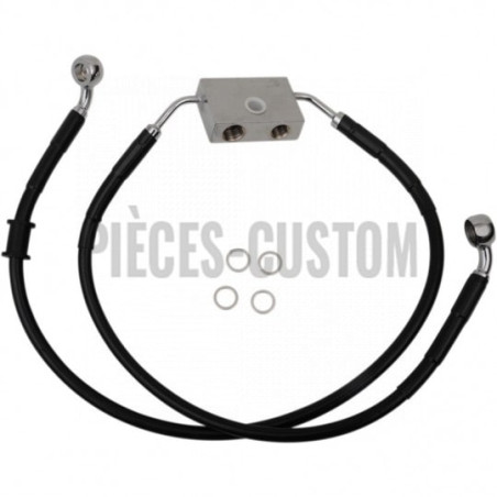 Durite-frein-avant-Noir-plus-102-mm-Sportster-1200C-2014-2020-avec-ABS-ref-17415305
