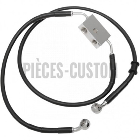 Durite-frein-avant-Noir-plus-254-mm-Sportster-1200C-2014-2020-avec-ABS-ref-17415311