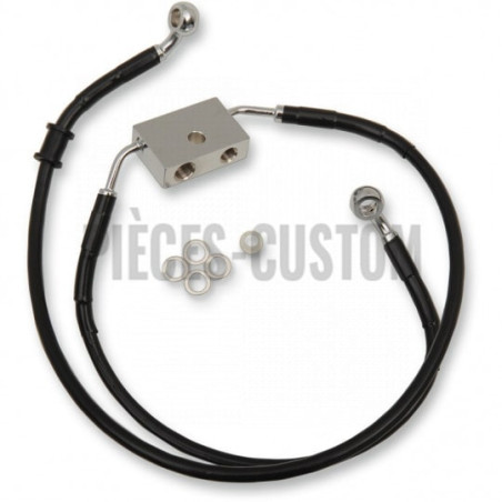 Durite-frein-avant-Noir-plus-254-mm-XL883N-2014-2022-avec-ABS-ref-17415339