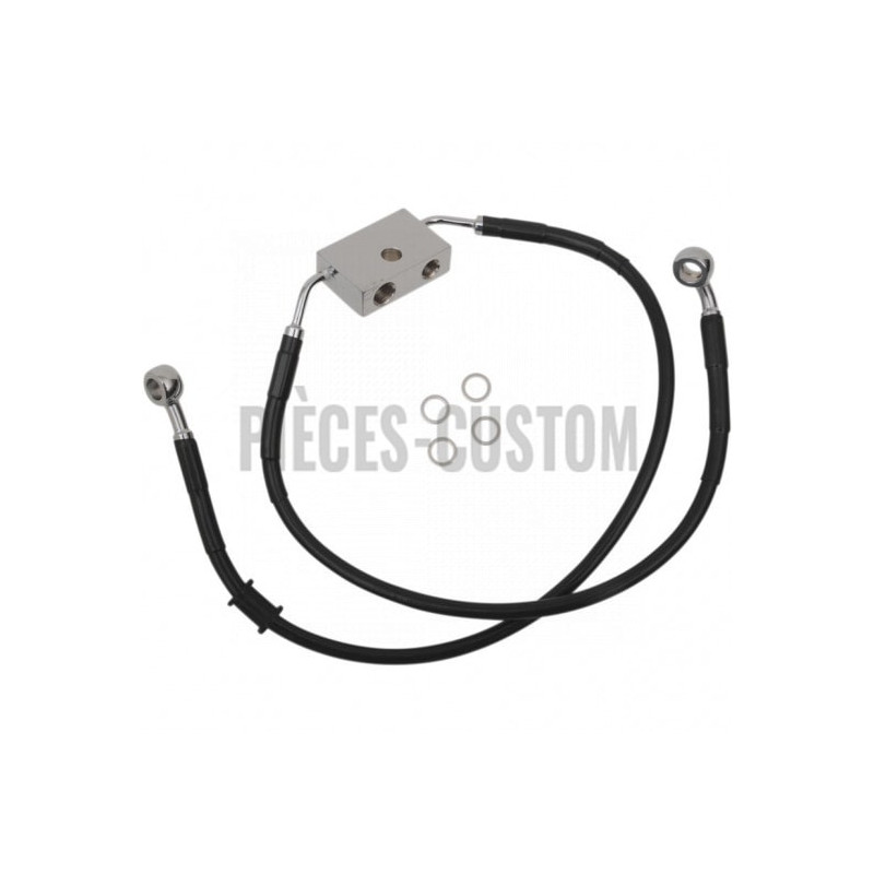 Kit-durite-de-frein-Avant-Noir-pour-Sportster-XL1200X-de-2014-à-2022-ref-17415287