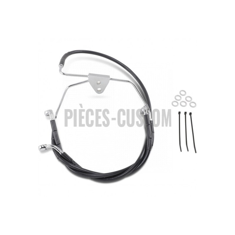 Durite-frein-avant-noir-plus-51-mm-Touring-FLHT-FLHX-1999-à-2007-ref-17412515
