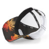 Casquette-par-Von-Dutch-couleur-Orange-Noir-Blanc-Trucker-Snapback-Visière-Usé-SUBLI-ref-VD-SUBL05