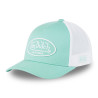 Casquette-Von-Dutch-Turquoise-Filet-Trucker-Blanc-Strapback-Boucle-LOF-ref-VD-LOFB27