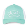 Casquette-par-Von-Dutch-Turquoise-Filet-Trucker-Blanc-Strapback-Boucle-LOF-ref-VD-LOFB27