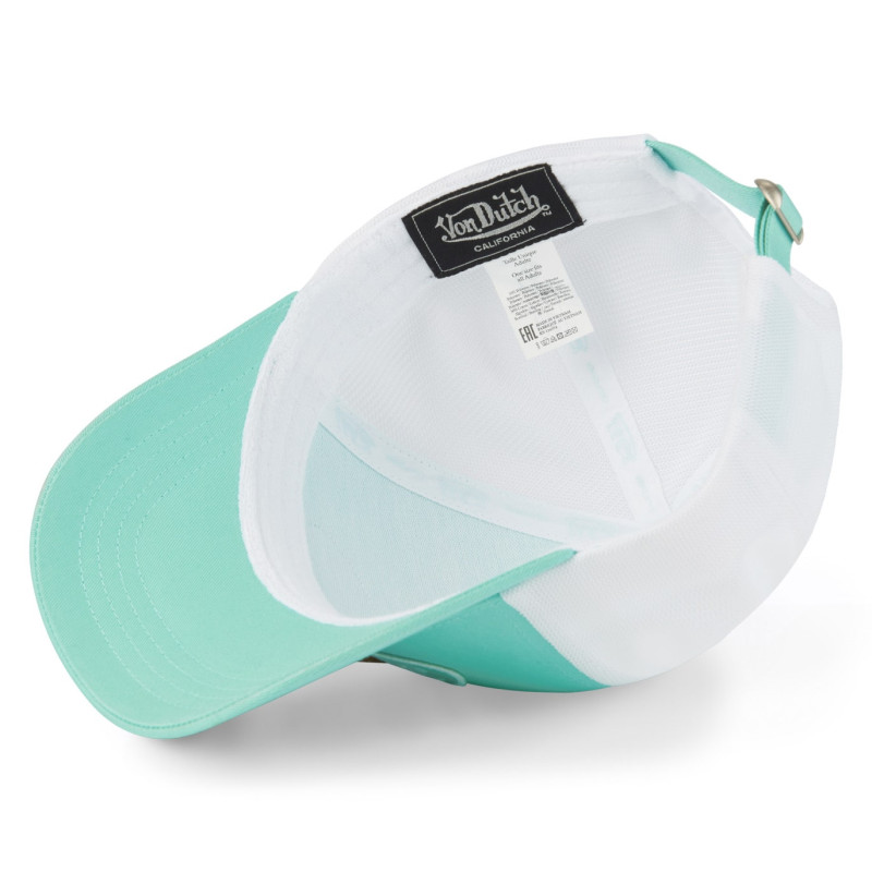 Casquette-Von-Dutch-couleur-Turquoise-Filet-Trucker-Blanc-Boucle-LOF-ref-VD-LOFB27