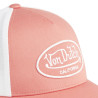 Casquette-par-Von-Dutch-Rose-Poudré-Filet-Trucker-Blanc-Boucle-LOF-ref-VD-LOF-B25