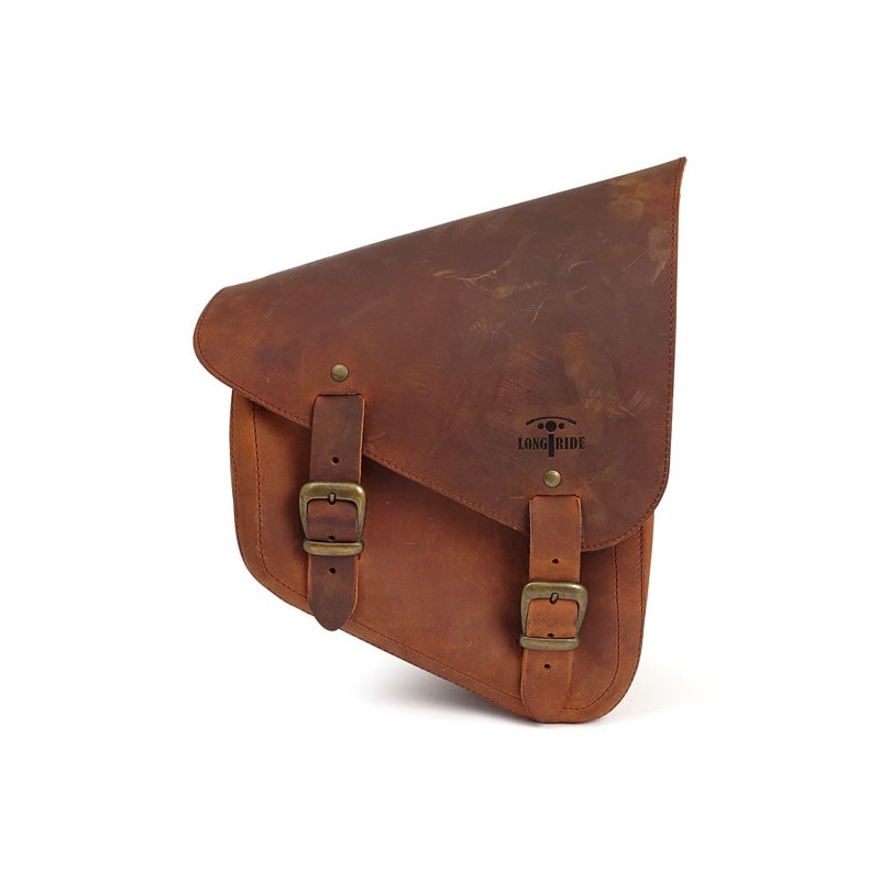 Sacoche-de-cadre-cuir-Lisse-marron-par-Longride-pour-Sportster-ref-986385