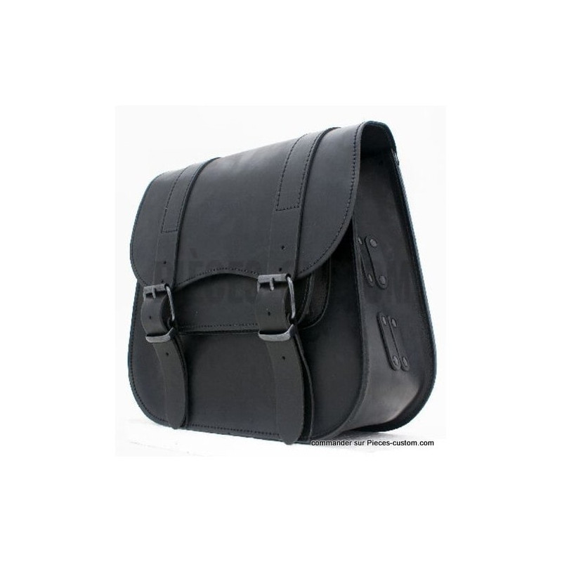 Sacoche-solo-latérale-Cuir-Noir-Ledrie-18-Litres-ref-LZAD2-1084