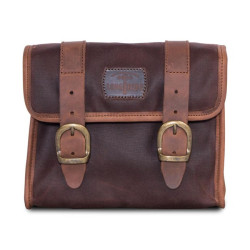 Sacoche-Longride-Mini-en-coton-ciré-Marron-ref-986006