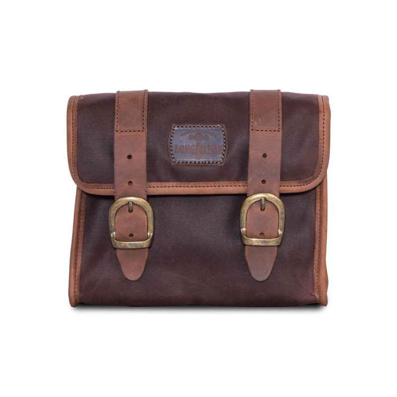 Sacoche-Longride-Mini-en-coton-ciré-Marron-ref-986006