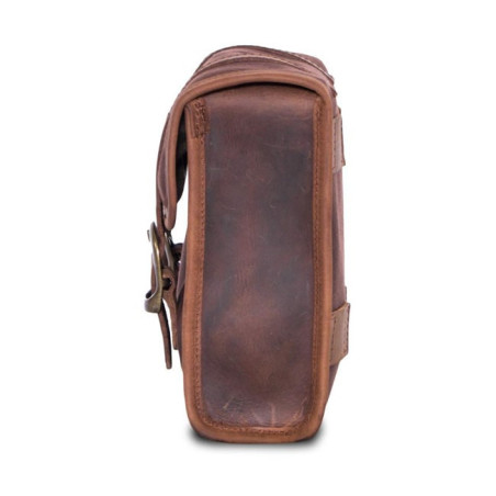 Sacoche-Longride-Mini-coton-ciré-couleur-Marron-ref-986006