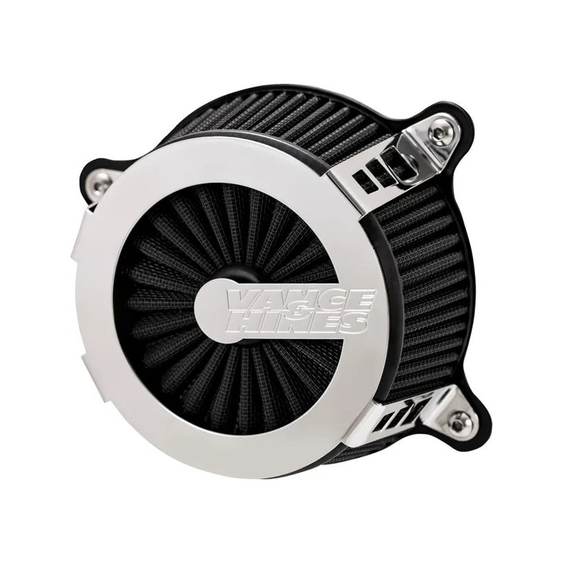 Filtre-à-air-VO2-Cage-Fighter-chromé-Vance-Hines-Touring-Softail-2017-2024-ref-10102971