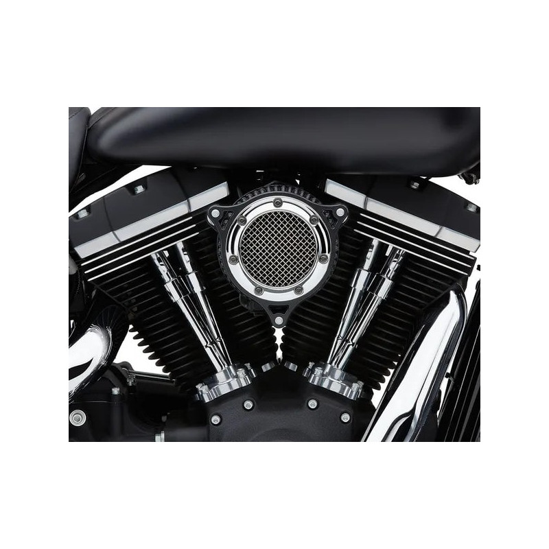 Filtre-à-air-Cobra-RPT-Chrome-Noir-pour-Sportster-XL-de-2004-à-2022-ref-10103034