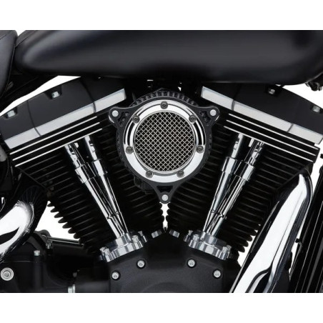 Filtre-à-air-Cobra-RPT-Chrome-Noir-pour-Sportster-XL-de-2004-à-2022-ref-10103034