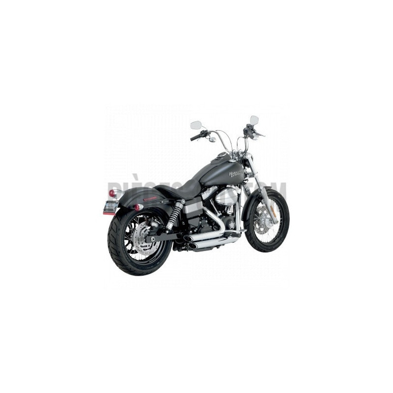 Echappement-Vance-Hines-Shortshots-Chromé-pour-Dyna-de-2012-à-2017-ref-18001416