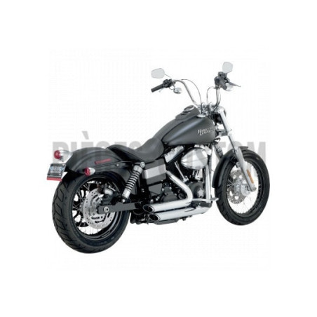 Echappement-Vance-Hines-Shortshots-Chromé-pour-Dyna-de-2012-à-2017-ref-18001416