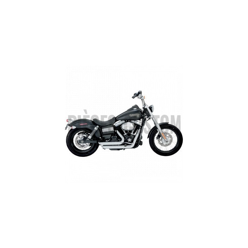 Echappement-Vance-Hines-Shortshots-Chromé-pour-Dyna-de-2012-à-2017-ref-18001416