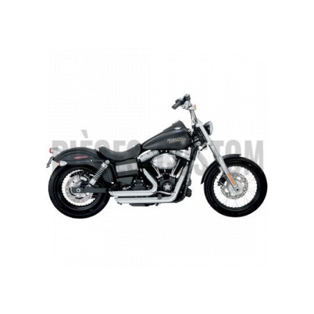Echappement-Vance-Hines-Shortshots-Chromé-pour-Dyna-de-2012-à-2017-ref-18001416
