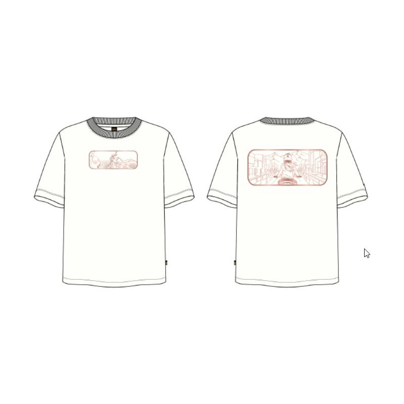 T-shirt-Royal-Enfield-Ride-the-Vibe-blanc-pour-femme-ref-RLATSA251058