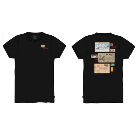 T-Shirt-Royal-Enfield-Cartes-postales-Noir-ref-RLATSA242662