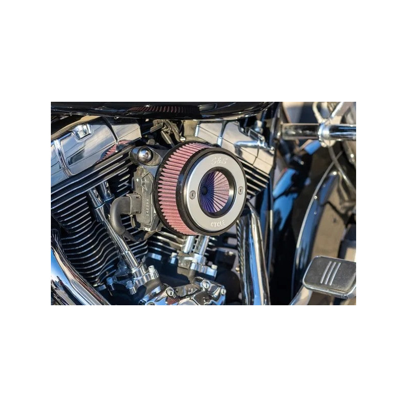 Filtre-à-air-S-S-Stealth-Air-Stinger-Ring-Chromé-modèles-2008-à-2017-ref-10102959