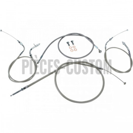 Kit-câbles-guidon-12-14-acier-inox-XVS650-Drag-Star-Custom-1998-à-2015-ref-06500998