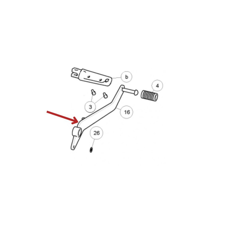 Pédale-frein-Royal-Enfield-Interceptor-Continental-GT-650-ref-1030045B