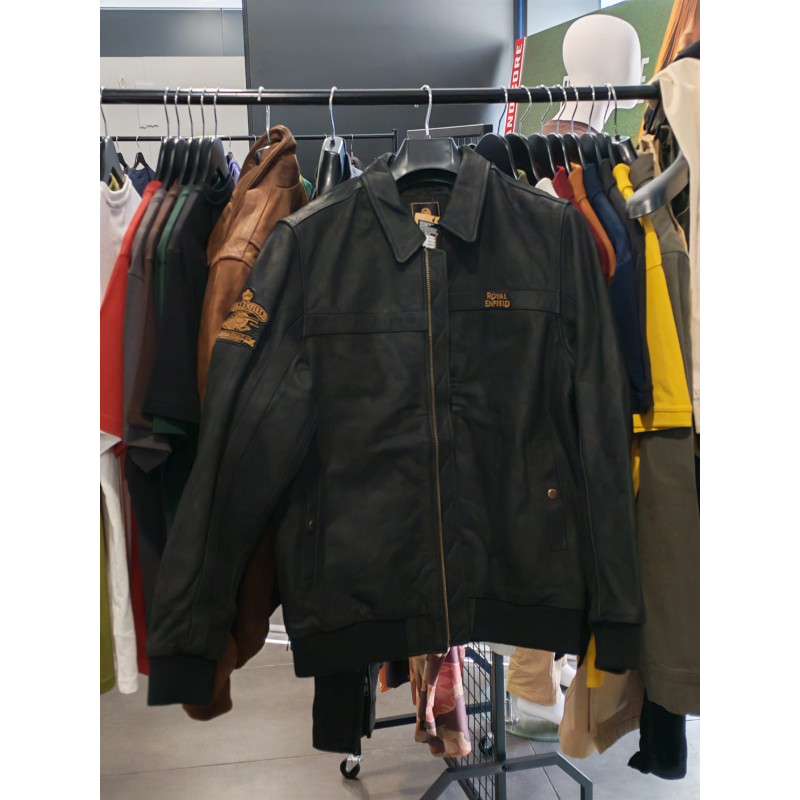 Blouson-Harrington-noir-Royal-Enfield-ref-RLAJKA250922