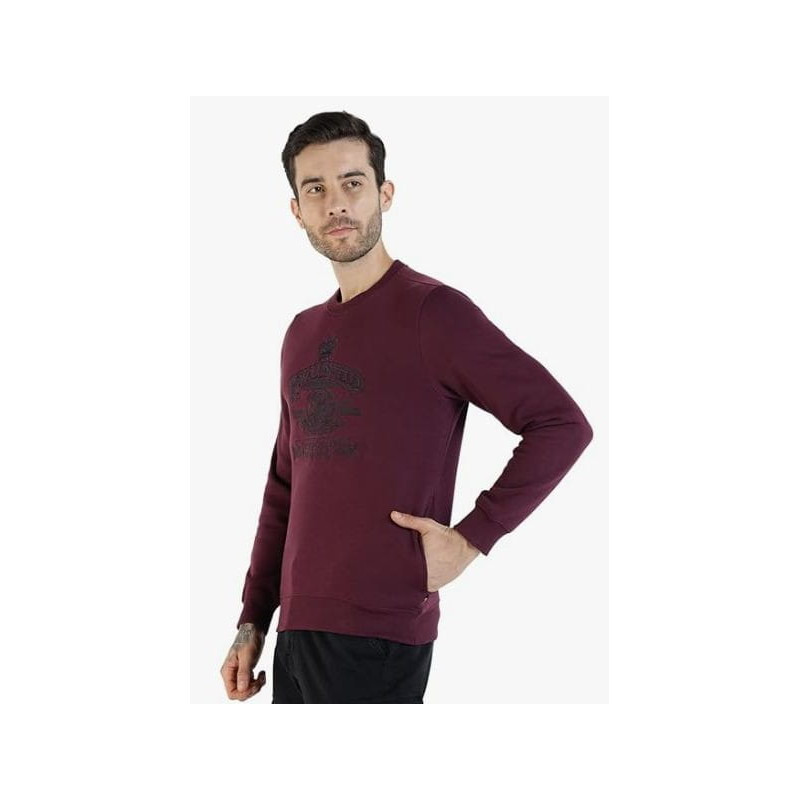 Sweatshirt-logo-vintage-Manches-Longues-Bordeau-Royal-Enfield-ref-RLASSA250274