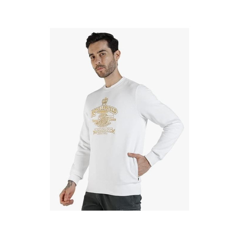 Sweatshirt-logo-vintage-Blanc-Manches-Longues-Royal-Enfield-ref-RLASSA250266