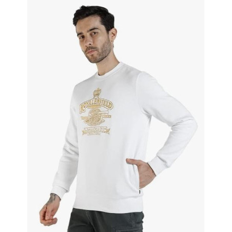 Sweatshirt-logo-vintage-Blanc-Manches-Longues-Royal-Enfield-ref-RLASSA250266