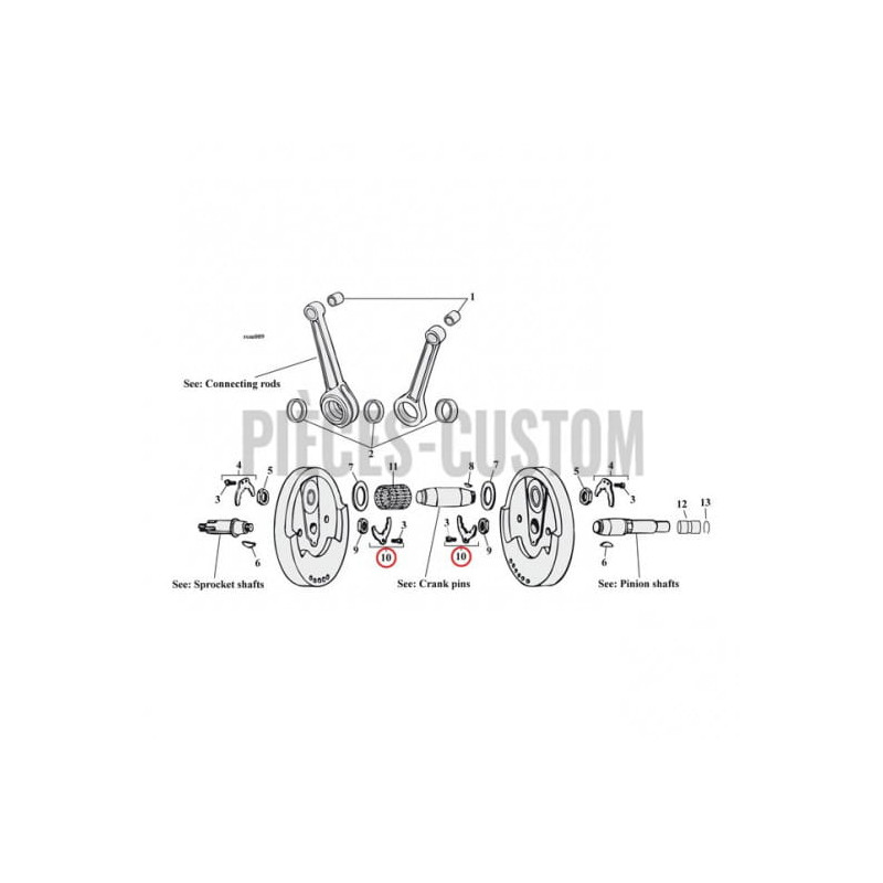 Plaque-d-arret-ecrou-vilebrequin-Big-Twin-Sportster-XL-1936-à-1980-ref-17-0913