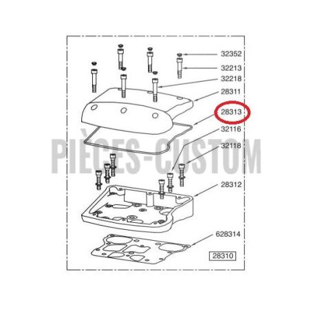 Joint-de-cache-culbuteur-moteur-Revtech-110-cci-et-100-cci-ref-28313