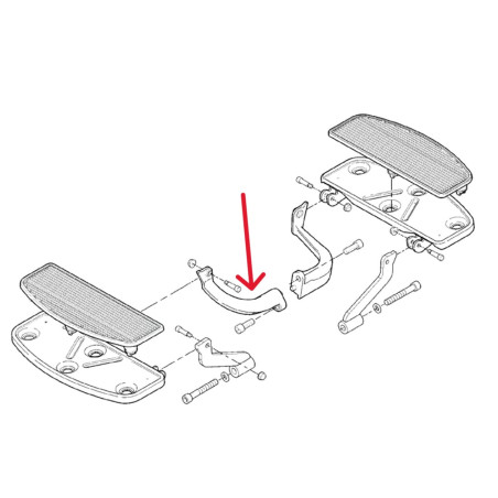 Support-de-marche-pied-arrière-droit-Harley-pour-Touring-ref-50518-09