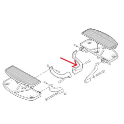 Support-de-marche-pied-arrière-gauche-Harley-pour-Touring-ref-50622-09A