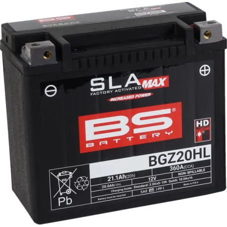 Batterie-BS-SLA-Max-BGZ20HL-Softail-Dyna-Sportster-ref-21130642